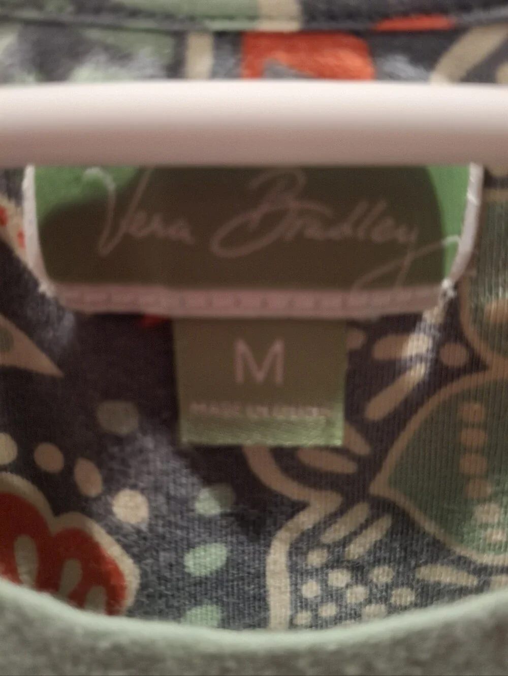 Vera Bradley Sage Green Short Sleeve Pocket Tee With Floral PJ Pants